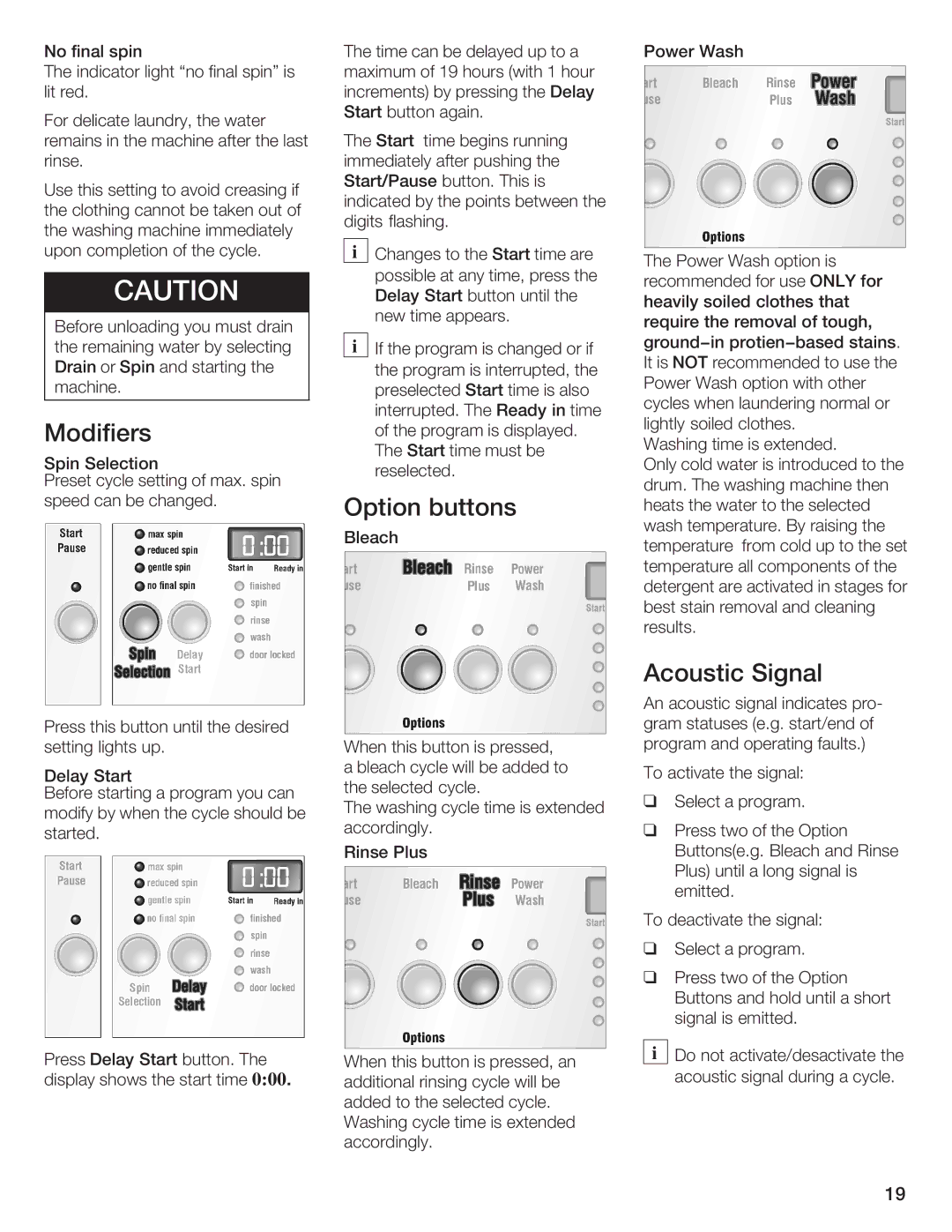 Bosch Appliances Nexxt DLX manual Indicated 