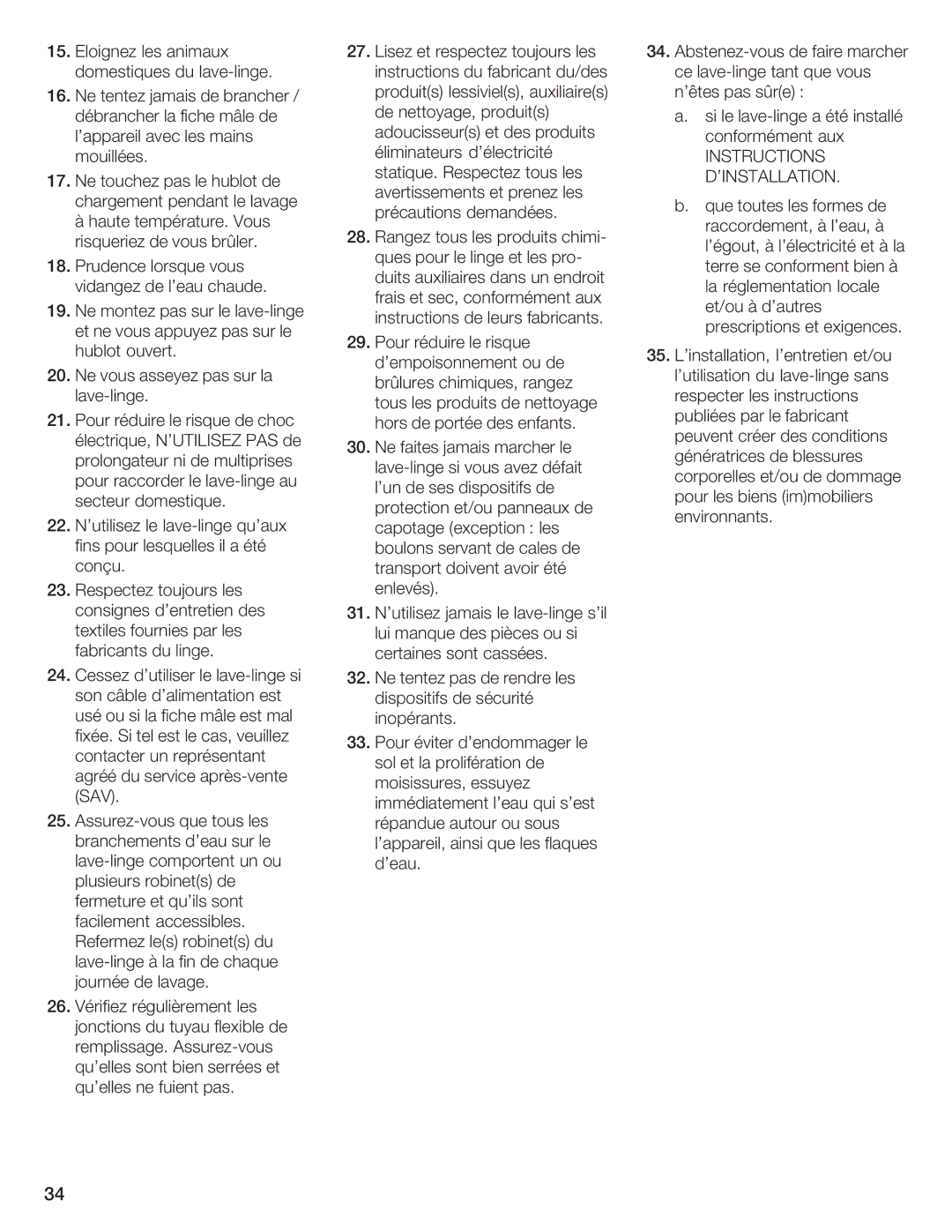 Bosch Appliances Nexxt DLX manual Instructions Dinstallation 