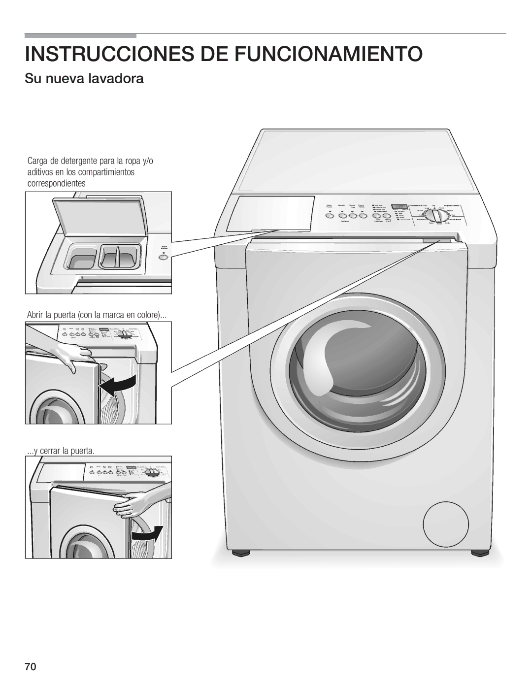 Bosch Appliances Nexxt DLX manual Instrucciones DE Funcionamiento, Su nueva lavadora 