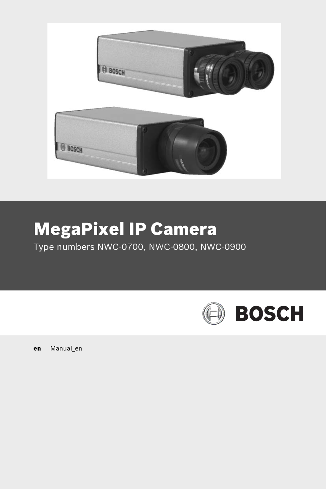 Bosch Appliances NWC-0800, NWC-0900, NWC-0700 manual MegaPixel IP Camera 