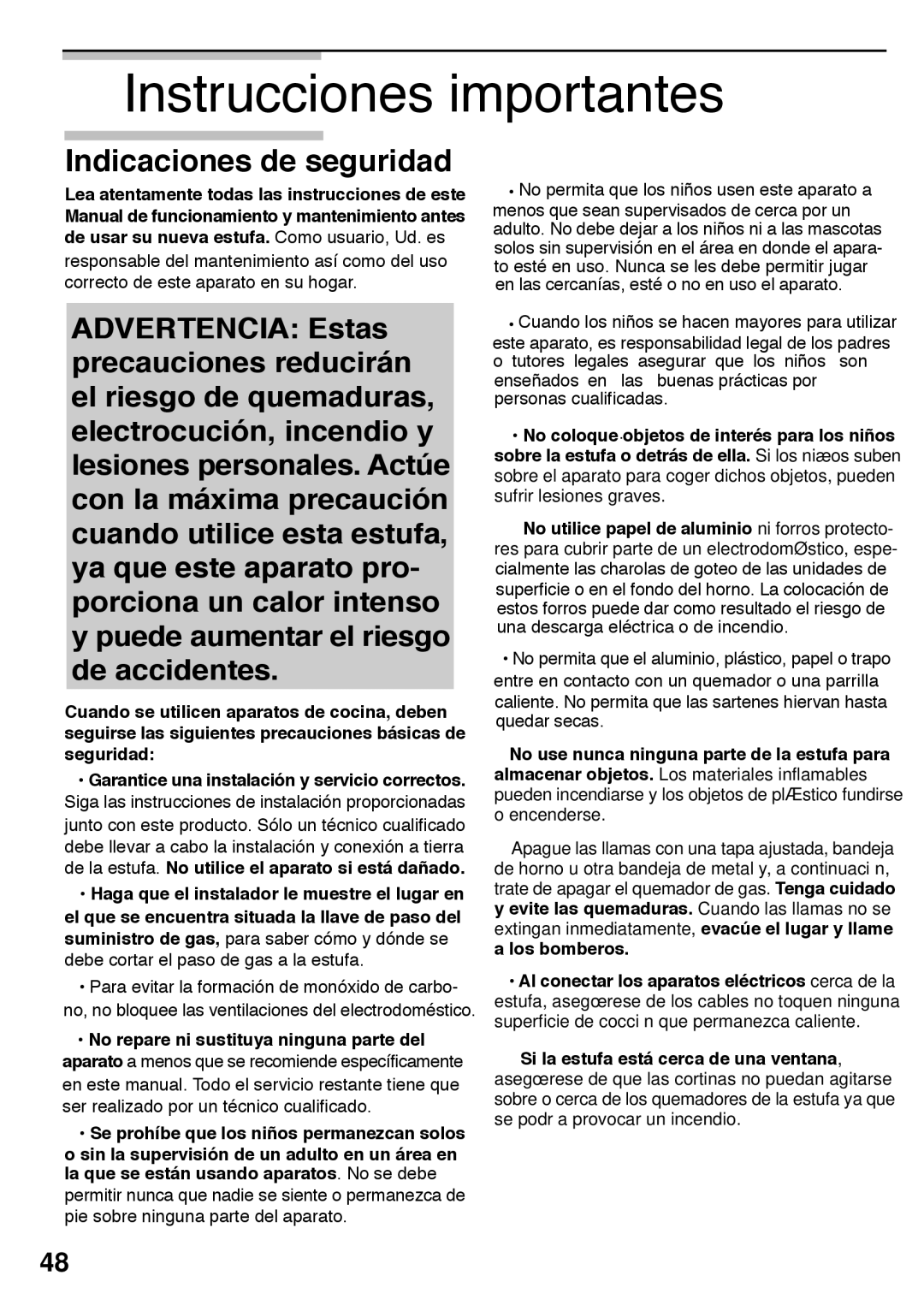 Bosch Appliances PCK755UC manual Instrucciones importantes, Indicaciones de seguridad 