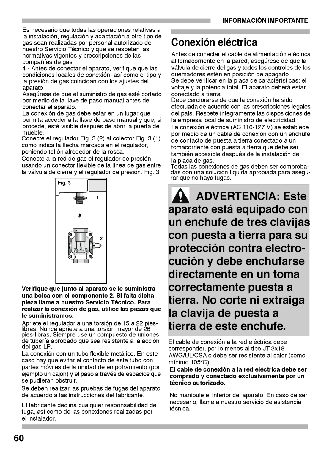 Bosch Appliances PCK755UC manual Conexión eléctrica, Conectar el aparato 