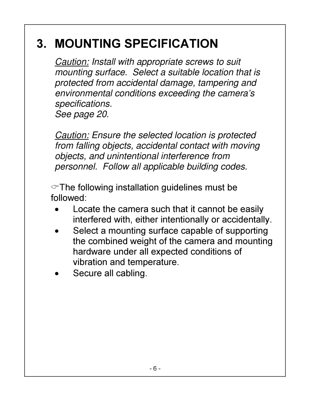 Bosch Appliances REG-D1 installation instructions Mounting Specification 