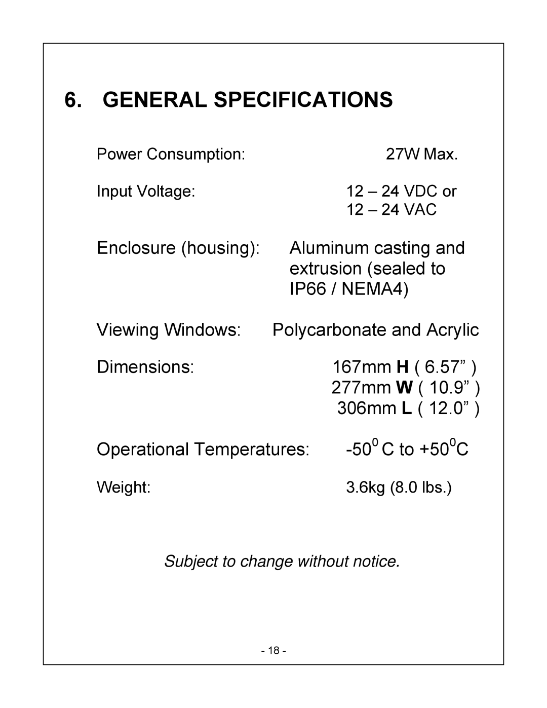 Bosch Appliances REG-D1 installation instructions General Specifications 