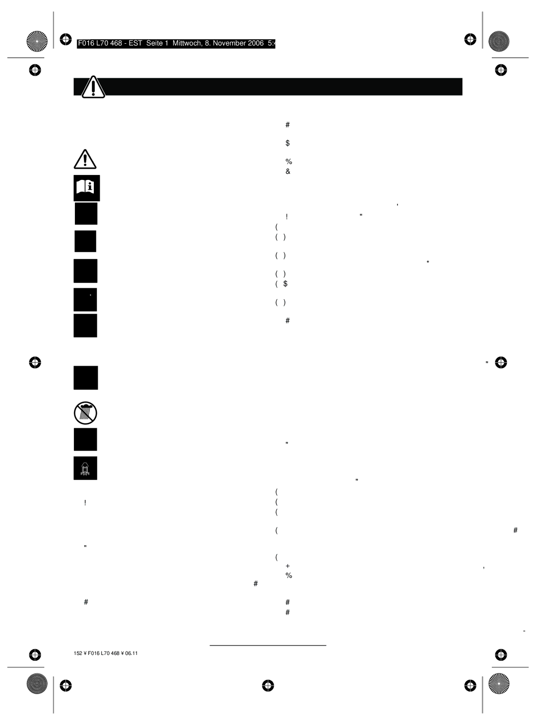 Bosch Appliances ROTAK 34, ROTAK 43, ROTAK 37, ROTAK 40 manual Ohutusjuhised, Eesti 