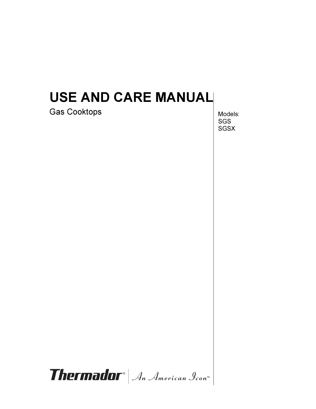 Bosch Appliances SGSX manual USE and Care Manual 