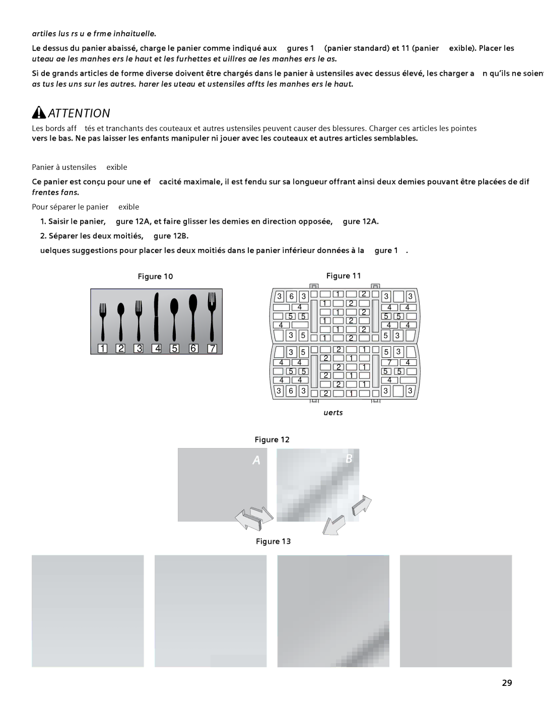 Bosch Appliances SGV45E03UC manual Pour séparer le panier flexible 