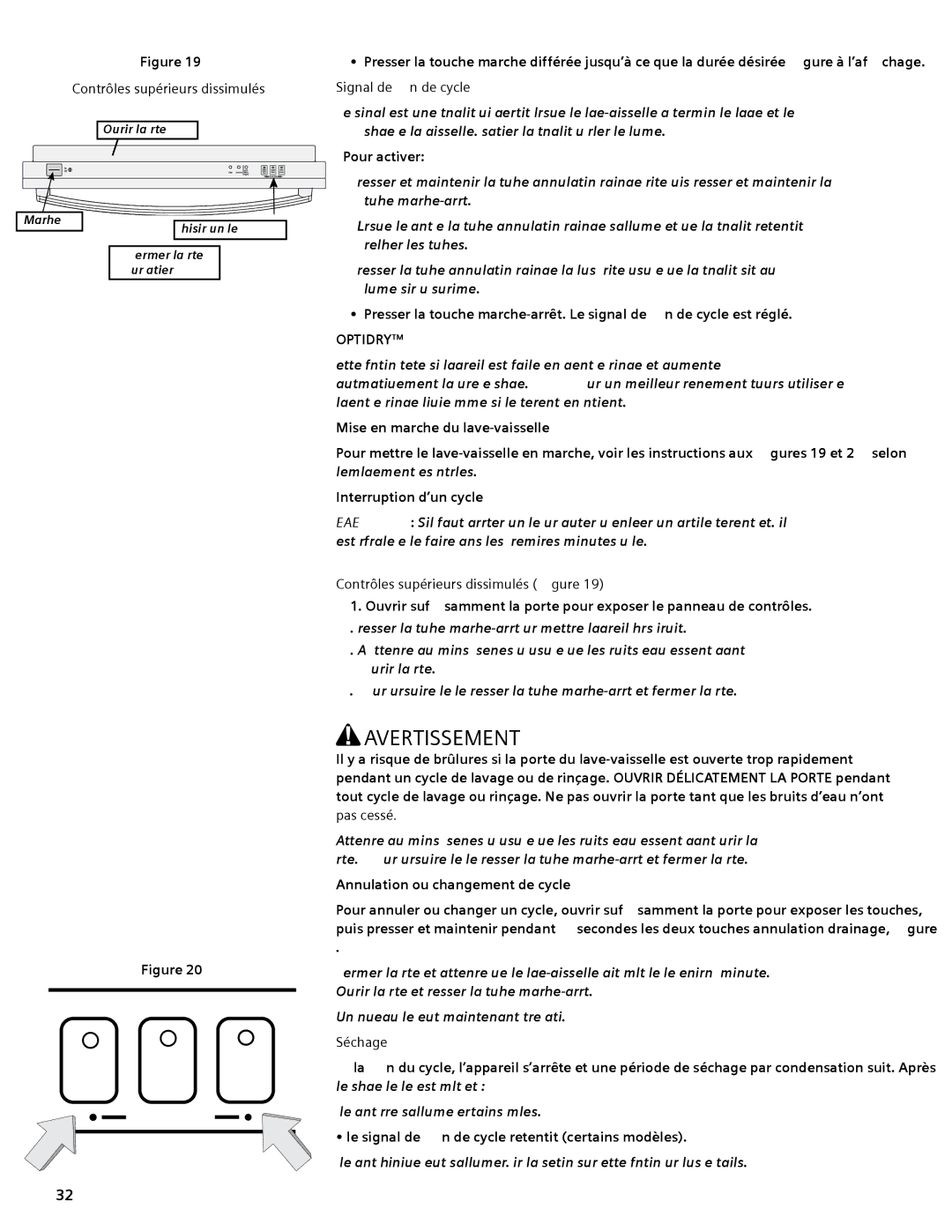 Bosch Appliances SGV45E03UC Contrôles supérieurs dissimulés, Signal de fin de cycle, Mise en marche du lave-vaisselle 