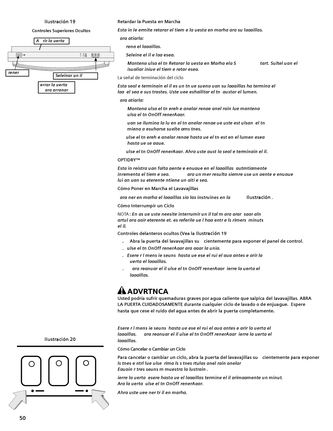 Bosch Appliances SGV45E03UC Controles Superiores Ocultos, Retardar la Puesta en Marcha, La señal de terminación del ciclo 