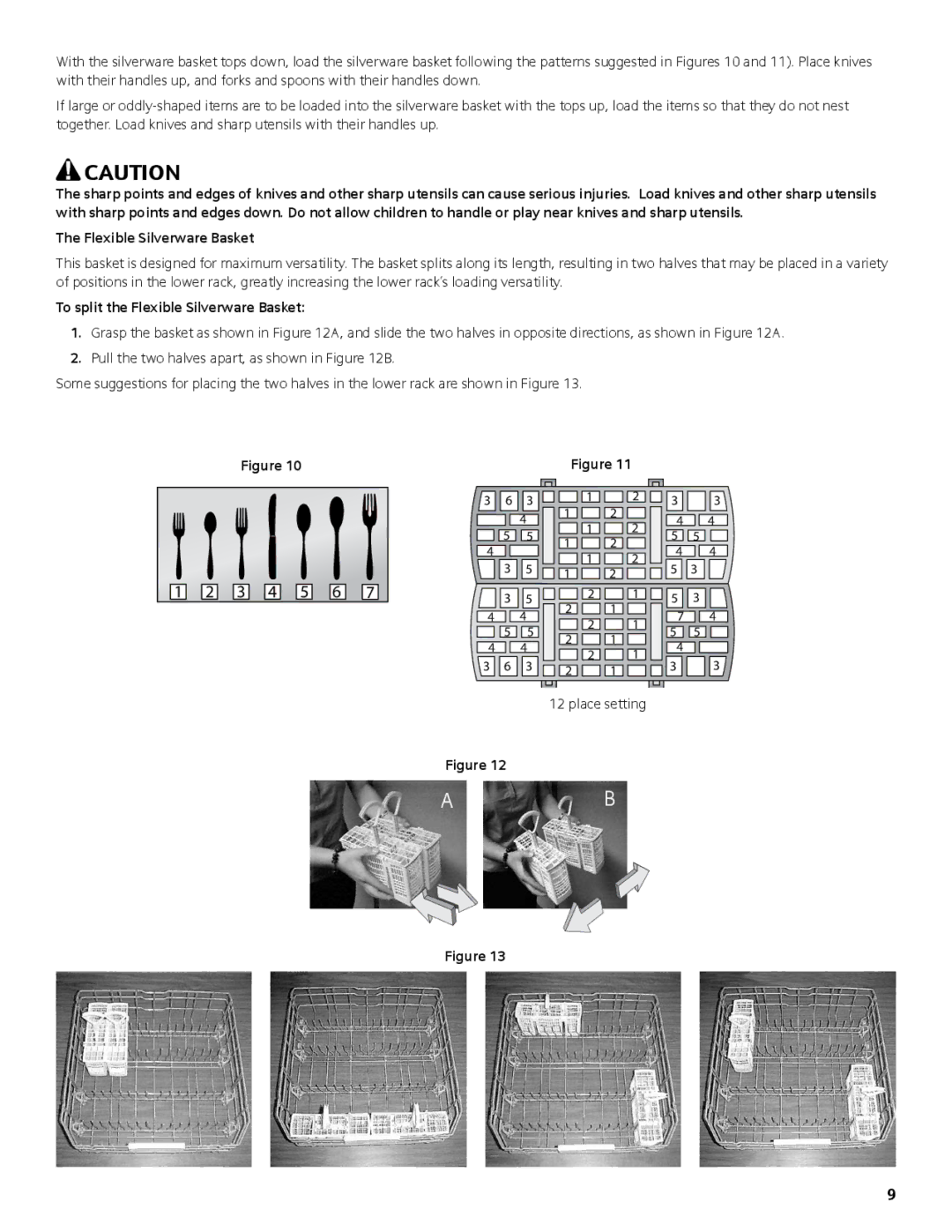 Bosch Appliances SGV45E03UC manual To split the Flexible Silverware Basket 