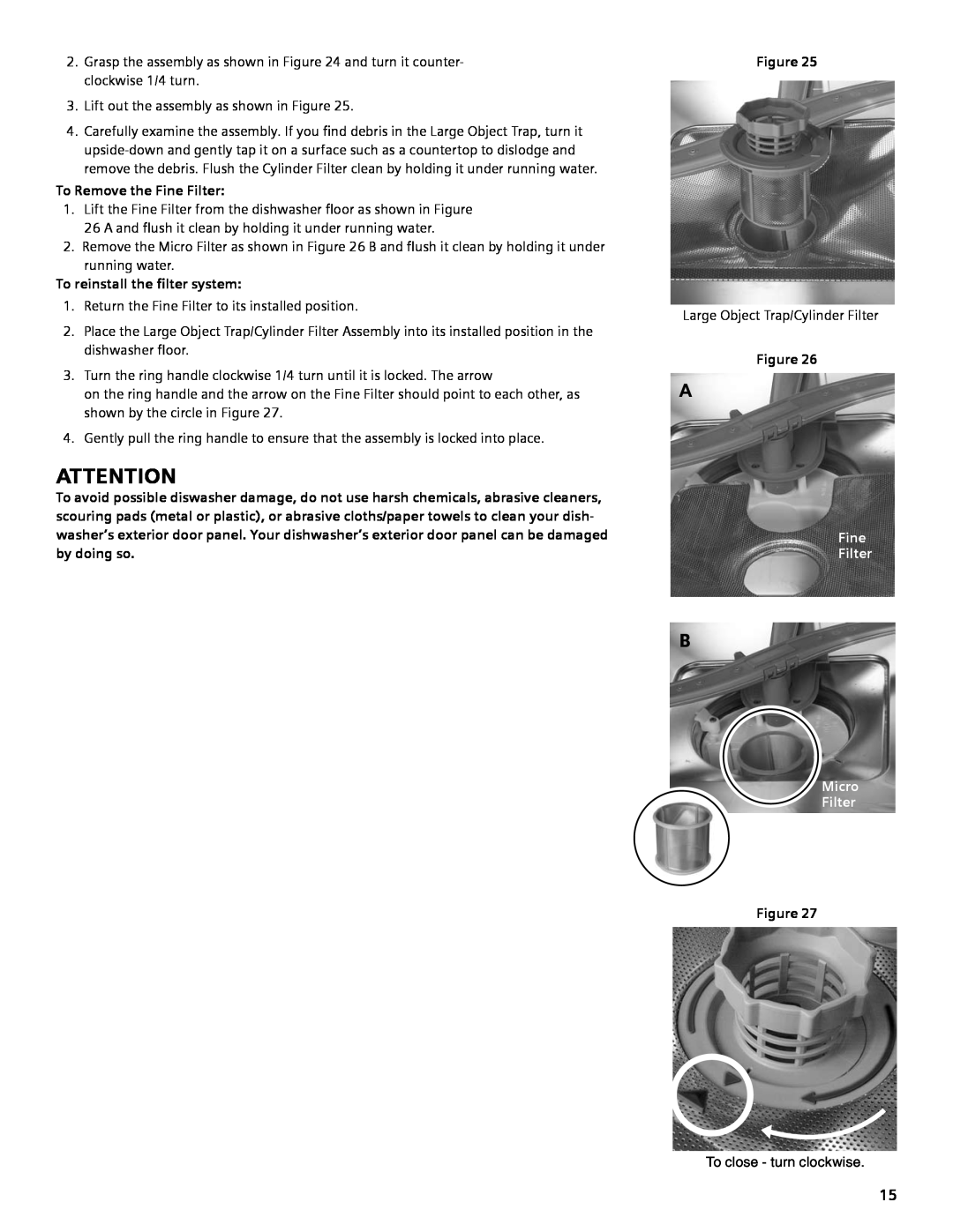 Bosch Appliances SGV45E03UC manual To Remove the Fine Filter, To reinstall the filter system, Micro Filter 