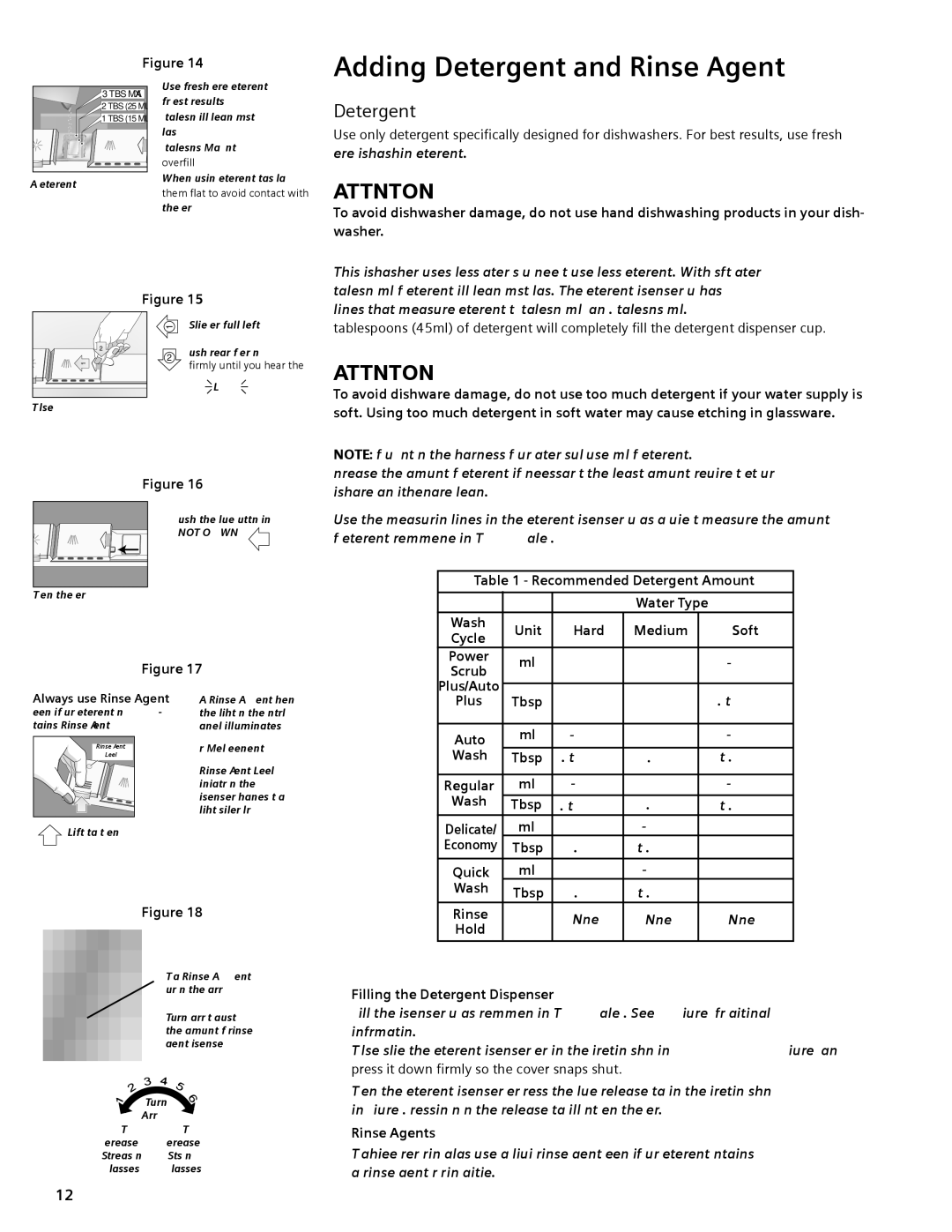 Bosch Appliances sHe42l, sHX43C, sHX33M manual Adding Detergent and Rinse Agent 