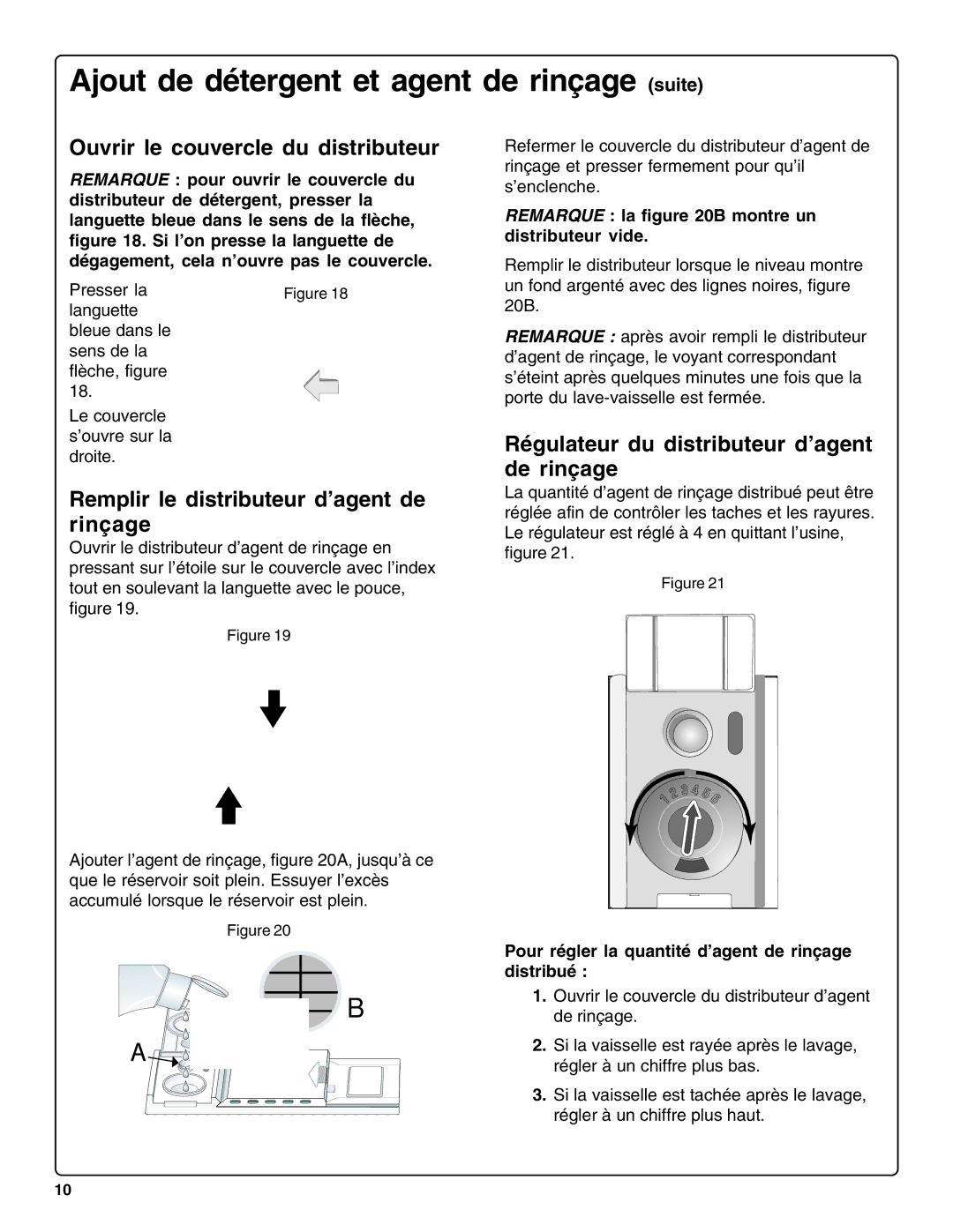 Bosch Appliances sHe43C Ajout de détergent et agent de rinçage suite, Ouvrir le couvercle du distributeur 