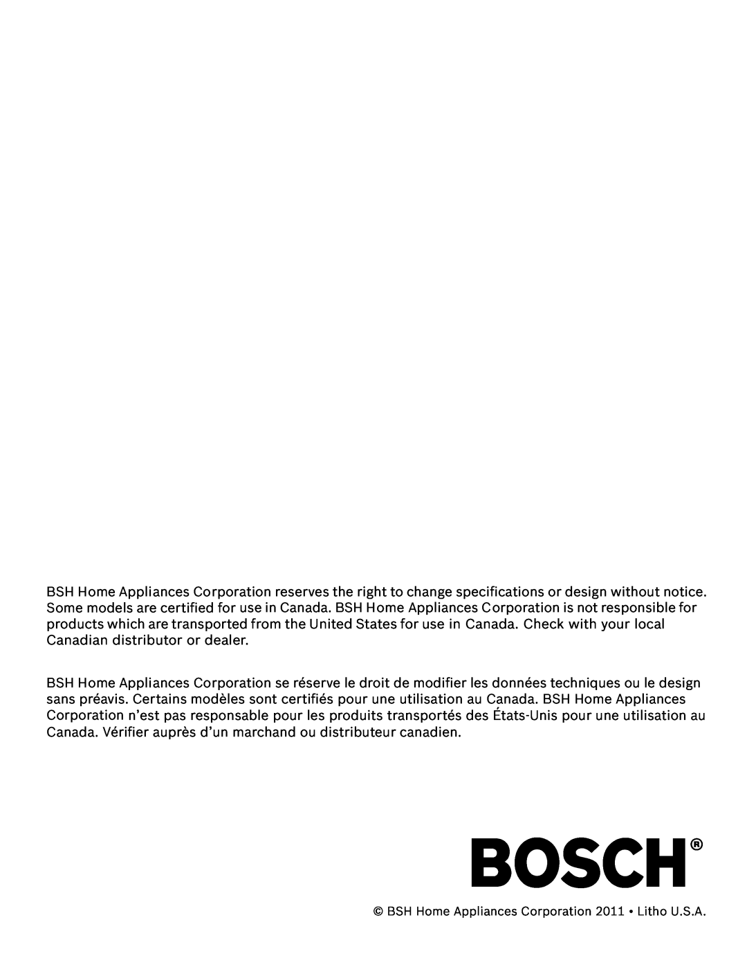 Bosch Appliances SHE43R5XUC manual 