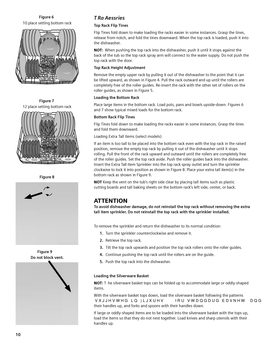 Bosch Appliances SHE44C manual Top Rack Accessories 