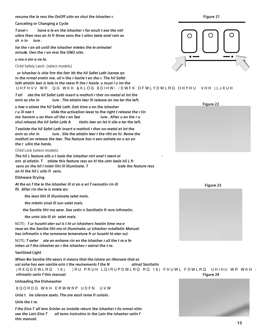 Bosch Appliances SHE44C manual Canceling or Changing a Cycle, Child Safety Latch select models, Child Lock select models 