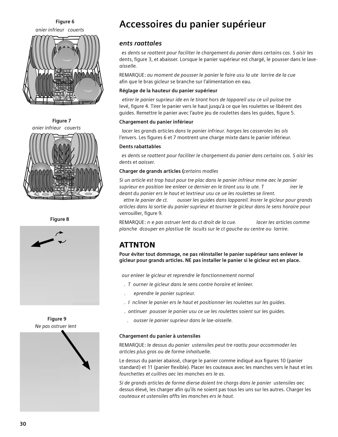 Bosch Appliances SHE44C manual Accessoires du panier supérieur, Dents rabattables 