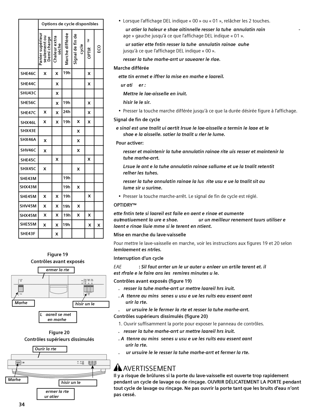 Bosch Appliances SHE44C Contrôles avant exposés, Contrôles supérieurs dissimulés, Marche différée, Signal de fin de cycle 