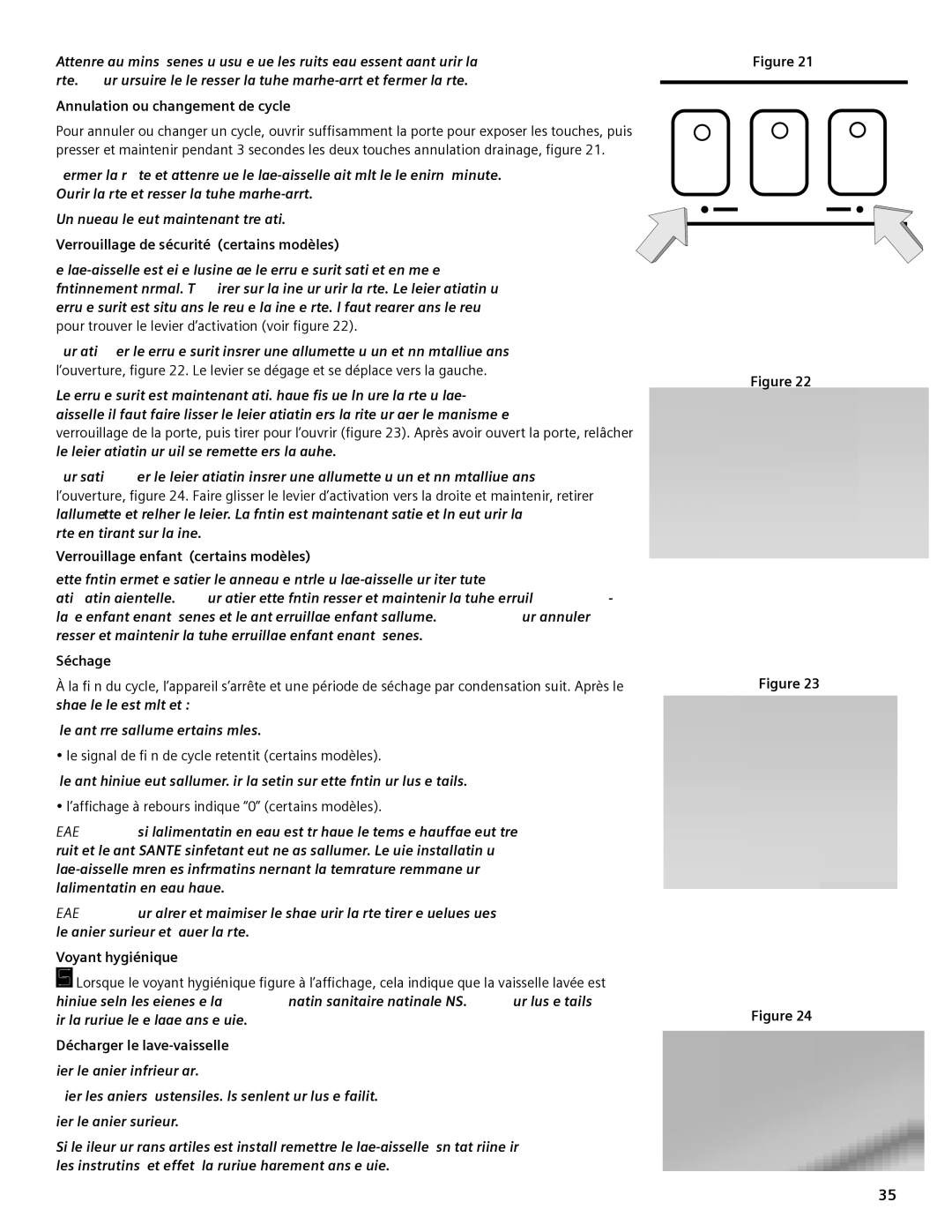 Bosch Appliances SHE44C manual Annulation ou changement de cycle, Verrouillage de sécurité certains modèles, Séchage 