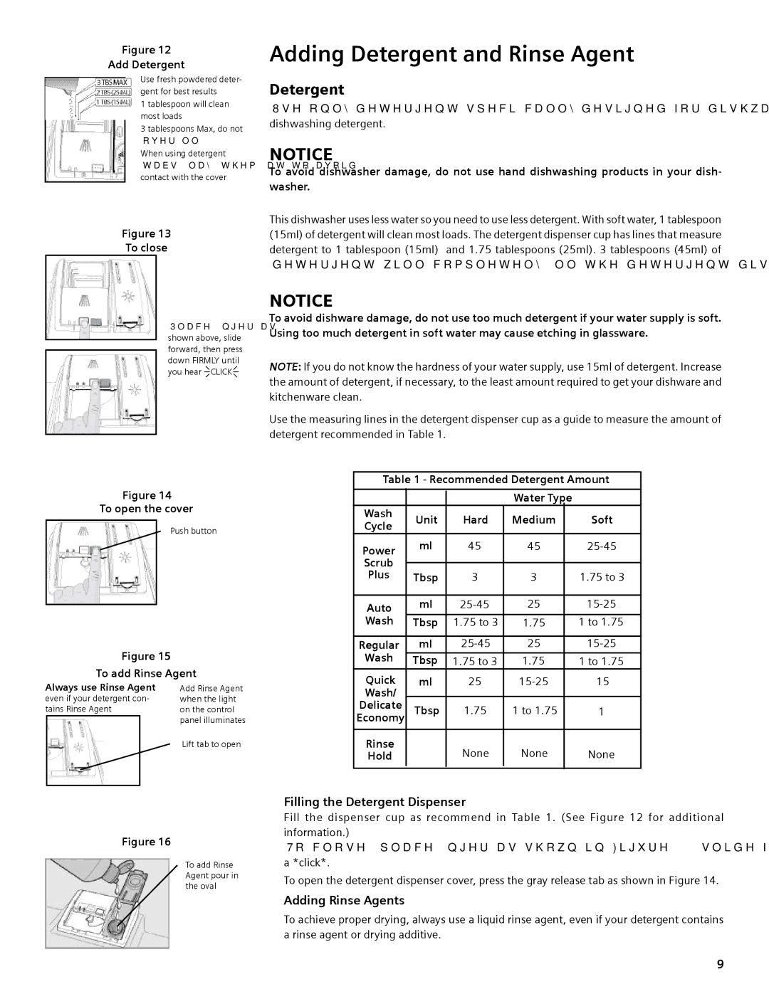 Bosch Appliances SHE5AM, SHE4AM Adding Detergent and Rinse Agent, Filling the Detergent Dispenser, Adding Rinse Agents 