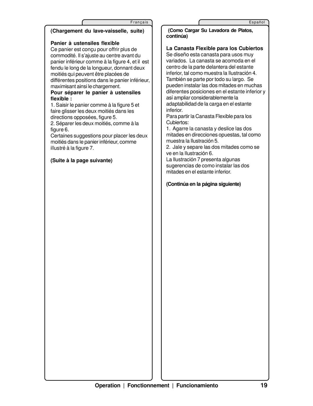 Bosch Appliances SHV99A manual Pour séparer le panier à ustensiles flexible 