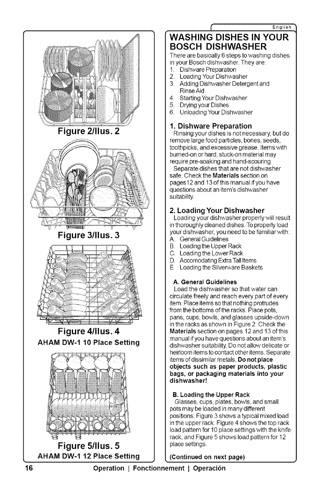 Bosch Appliances SHX33AI manual Washing Dishes in Your Bosch Dishwasher 