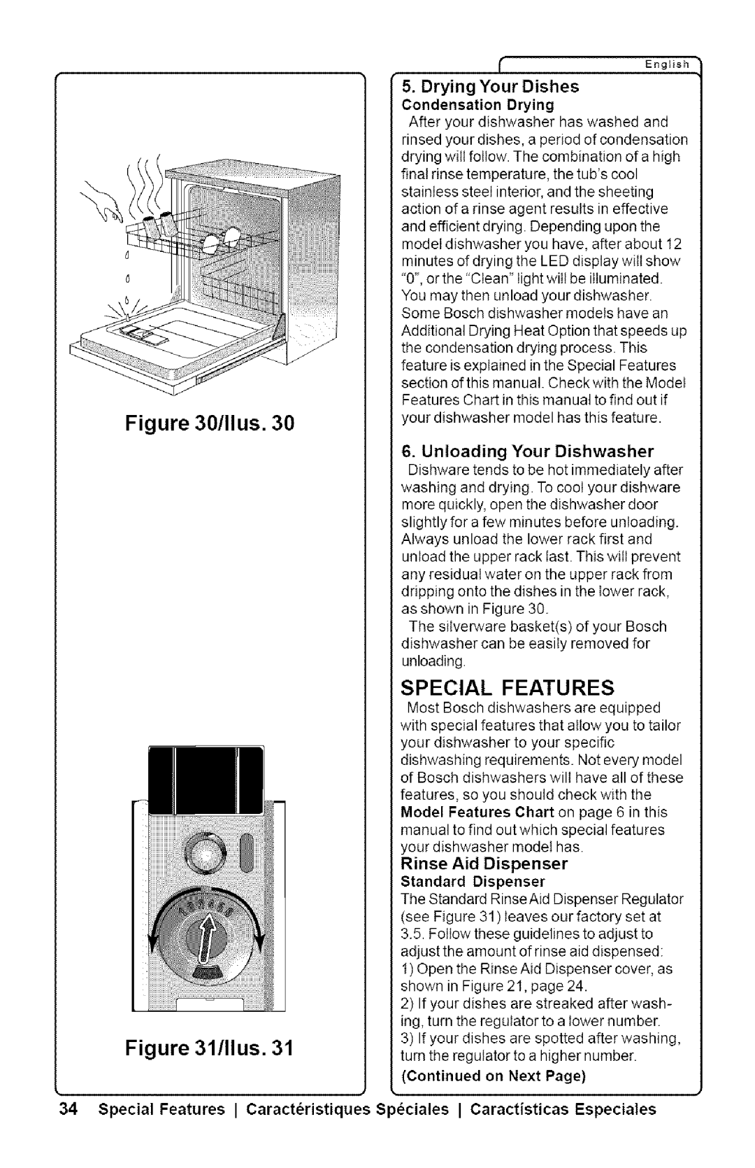 Bosch Appliances SHX33AI manual Special Features, Standard Dispenser 