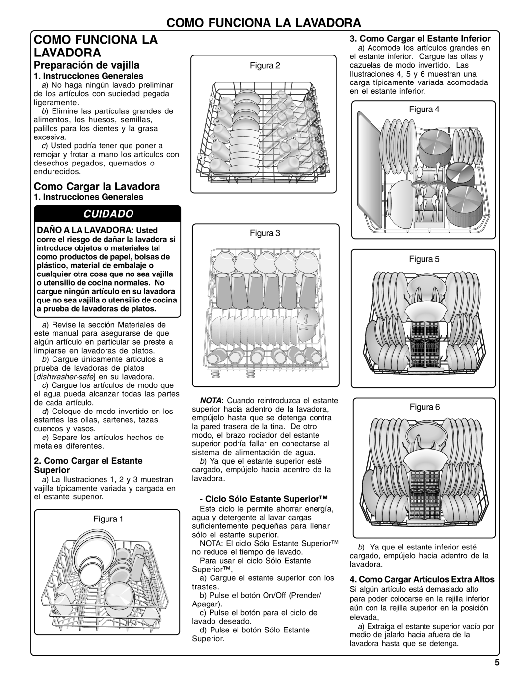 Bosch Appliances SHX36L manual Como Funciona LA Lavadora, Preparación de vajilla, Como Cargar la Lavadora 