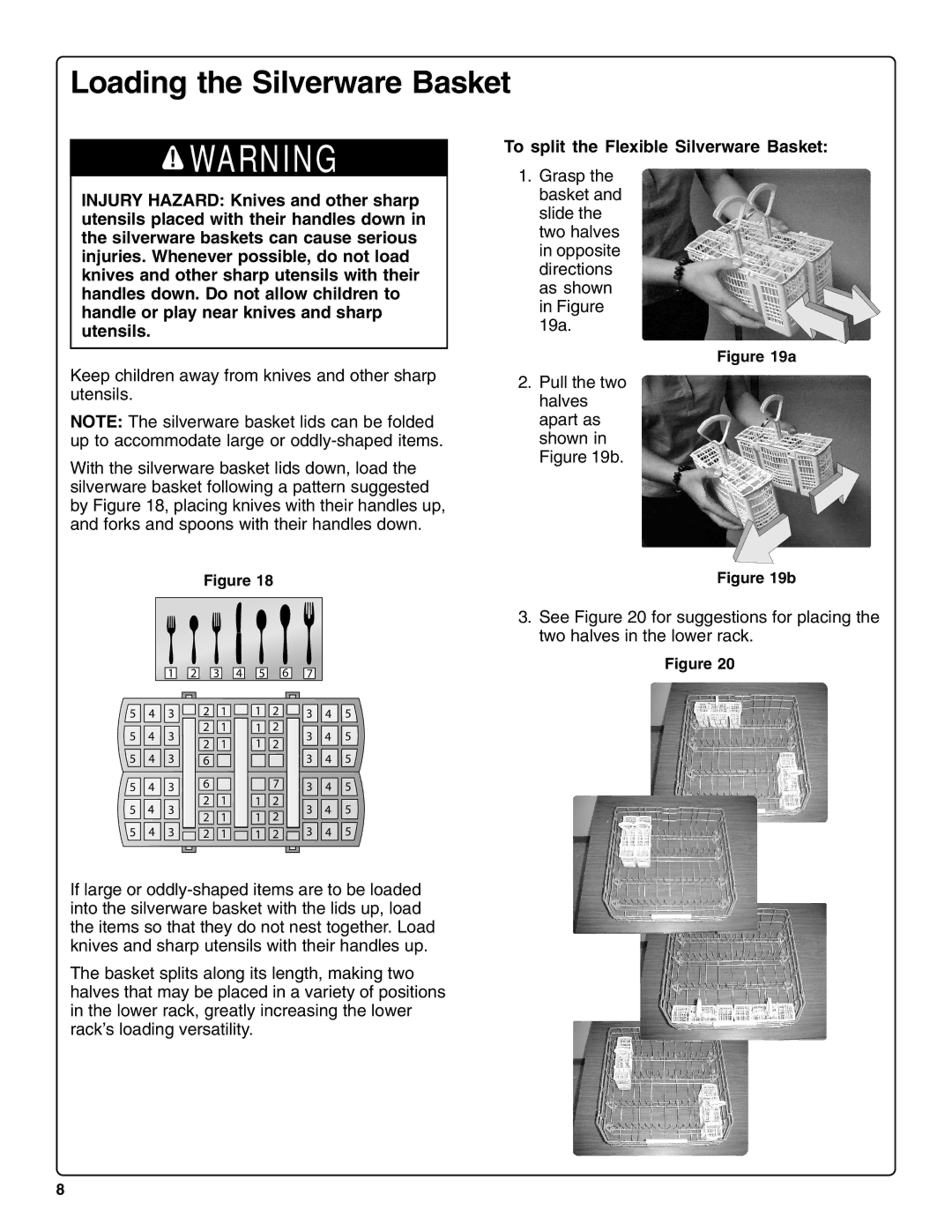 Bosch Appliances SHX99A15UC, SHV99A13UC manual Loading the Silverware Basket 