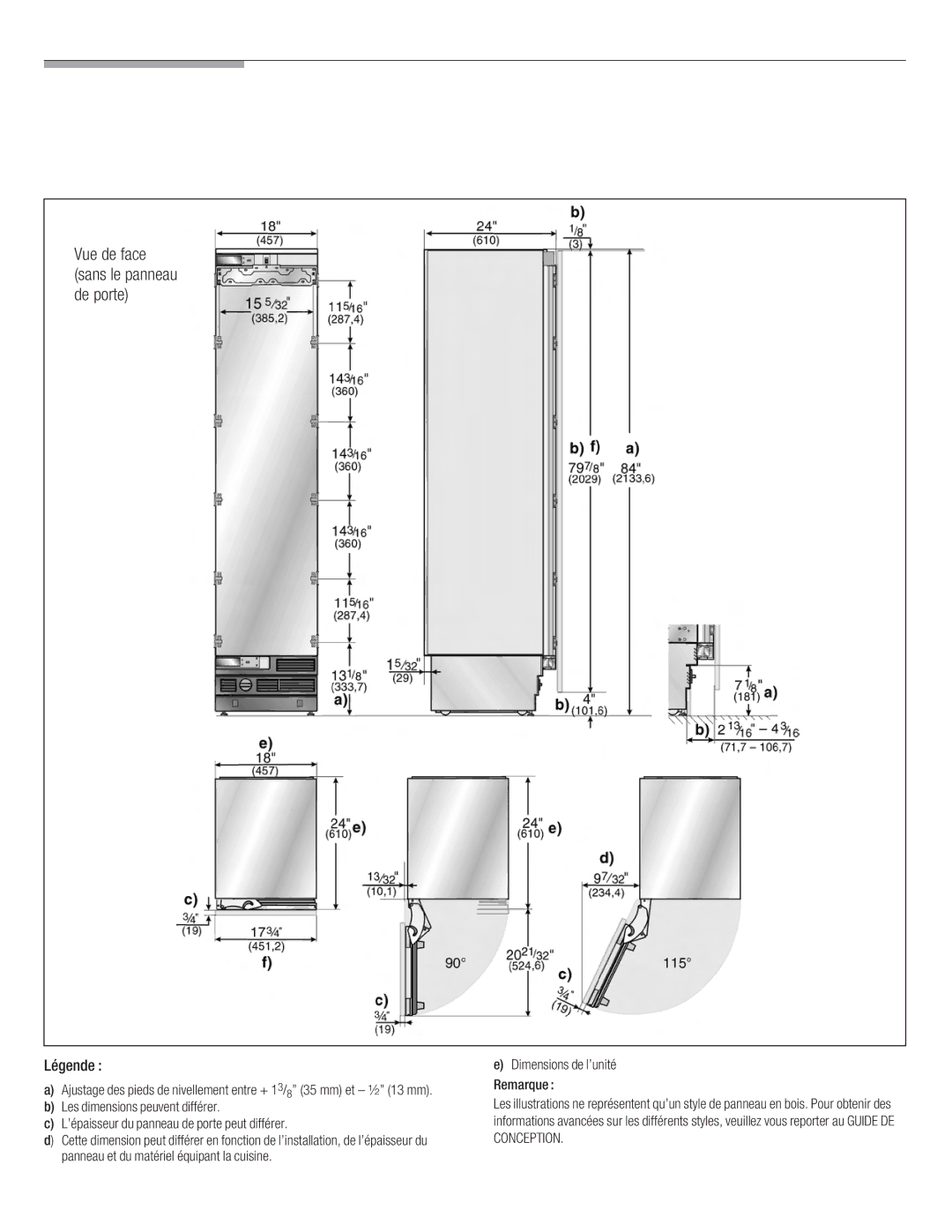 Bosch Appliances Single Door manual Remarque 