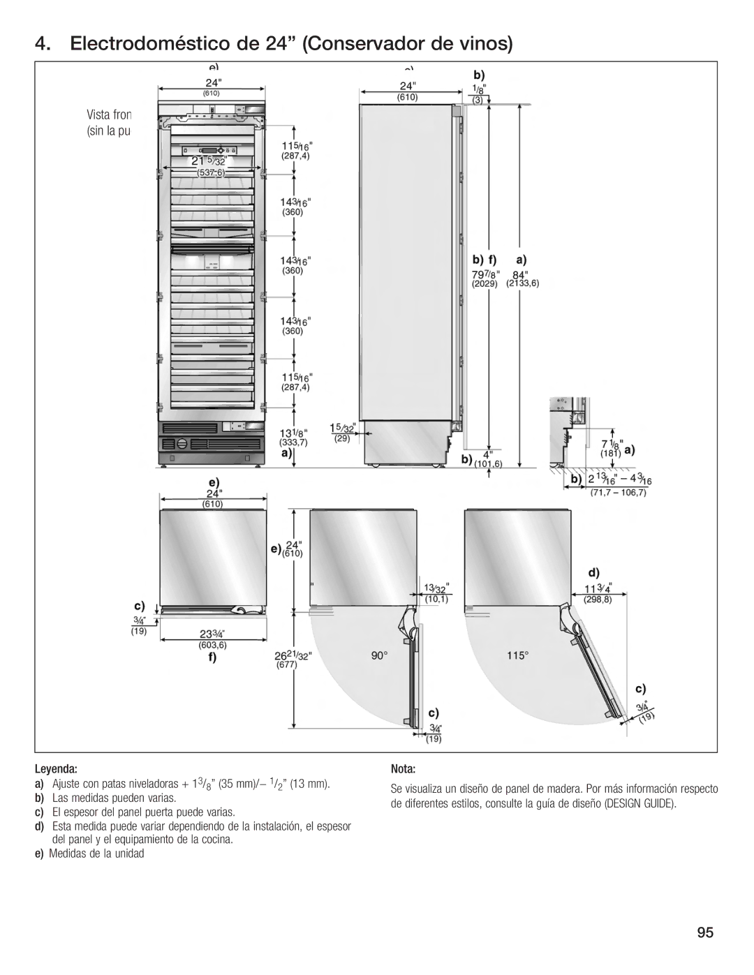 Bosch Appliances Single Door manual Leyenda 