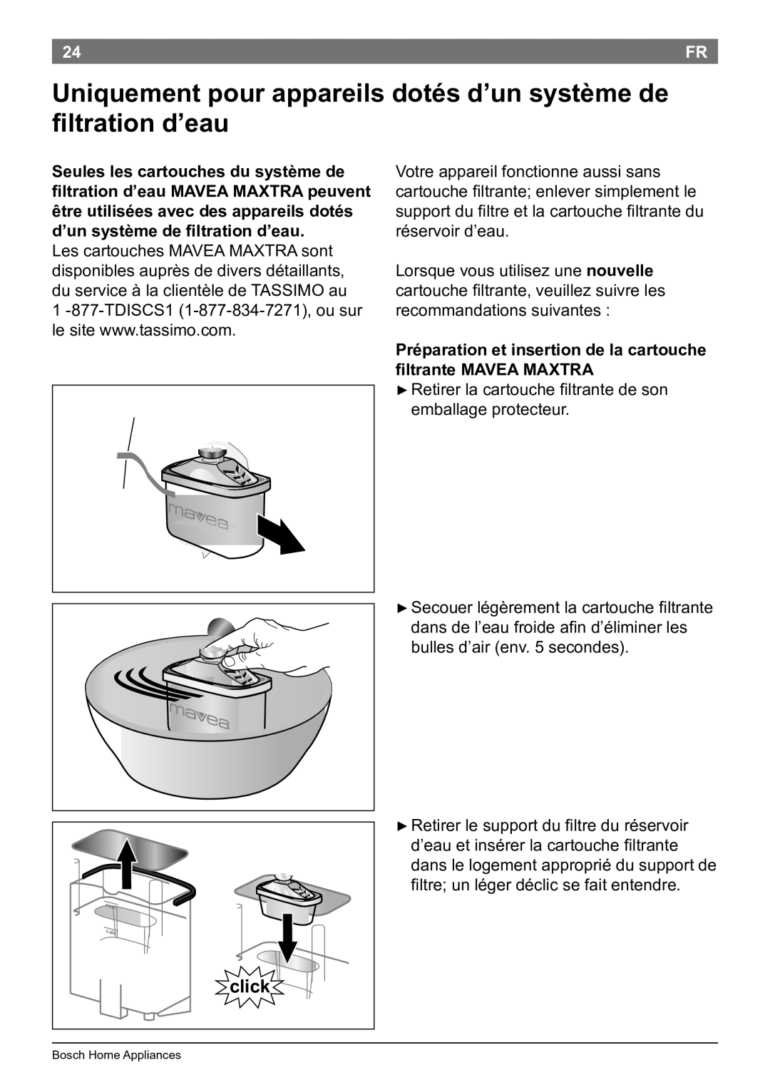 Bosch Appliances T45 instruction manual Click 