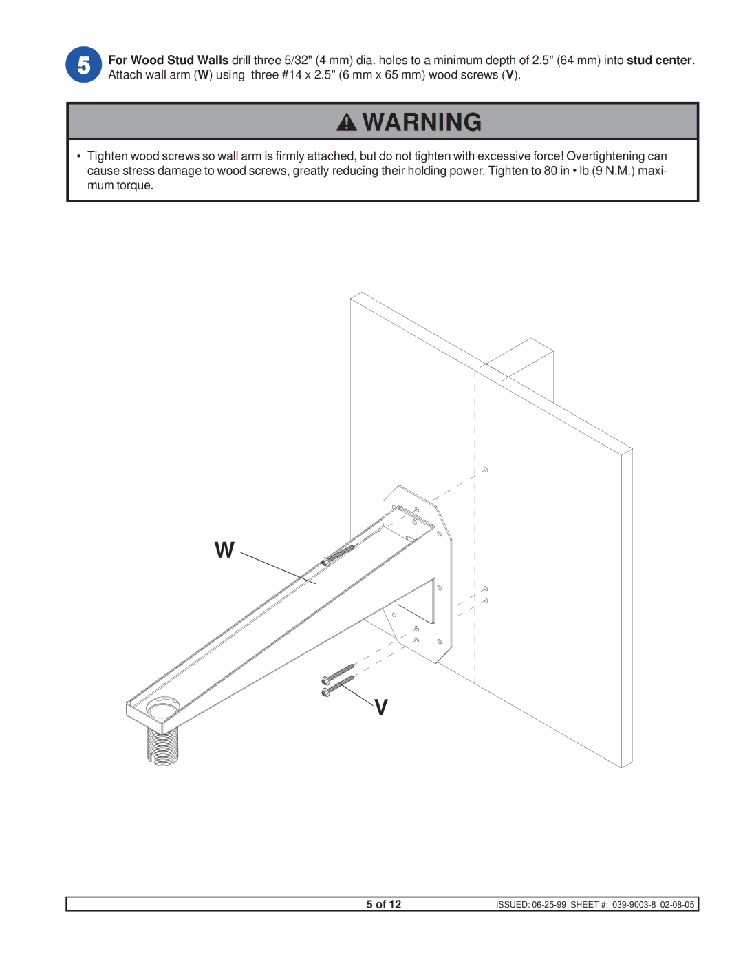 Bosch Appliances TC9217MM-W instruction manual Wood Stud Wall 