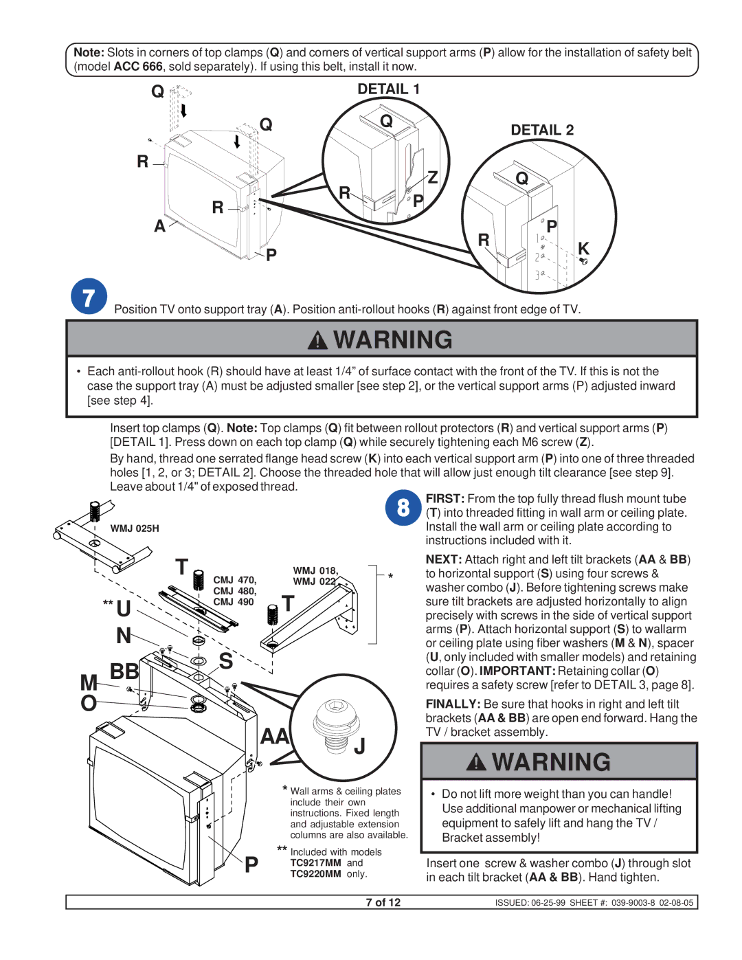 Bosch Appliances TC9217MM-W instruction manual Detail 