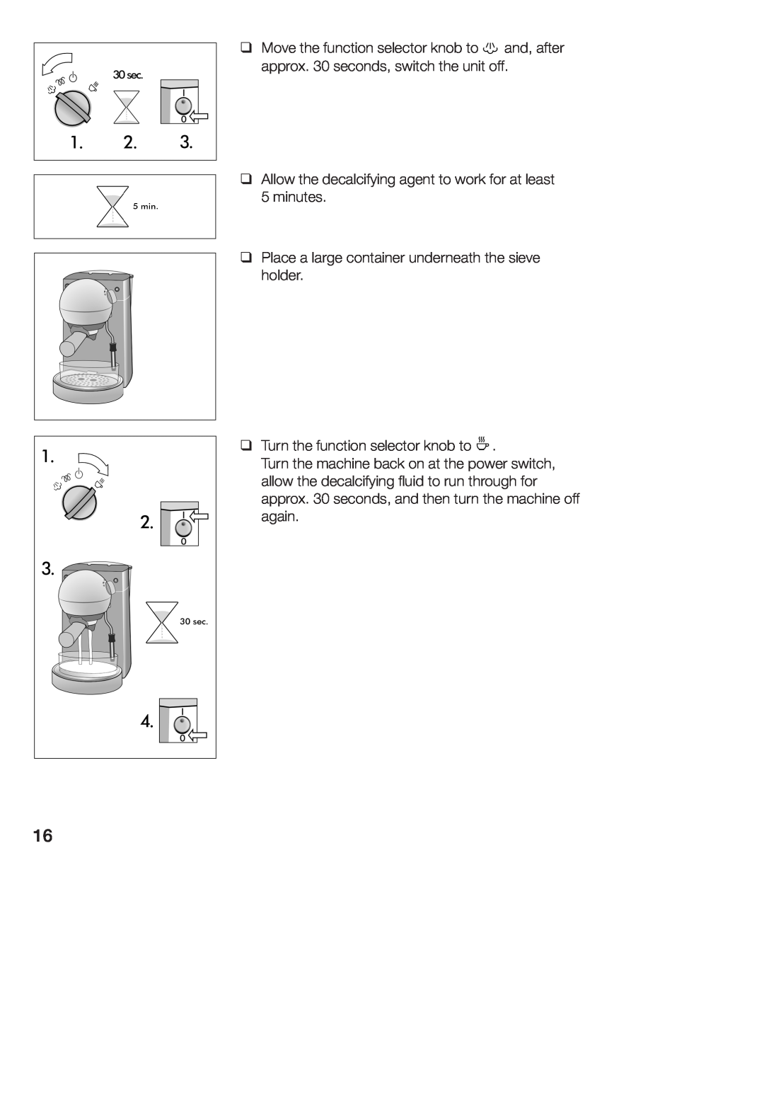 Bosch Appliances TCA 4101 UC manual q q q q 