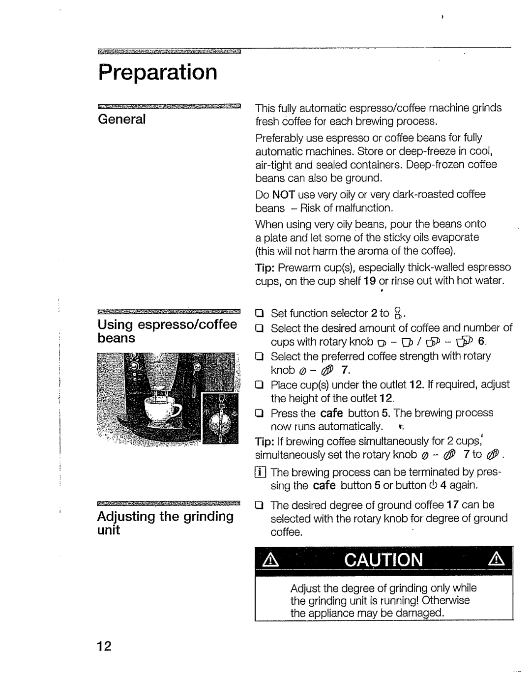 Bosch Appliances TCA 6001 UC manual 