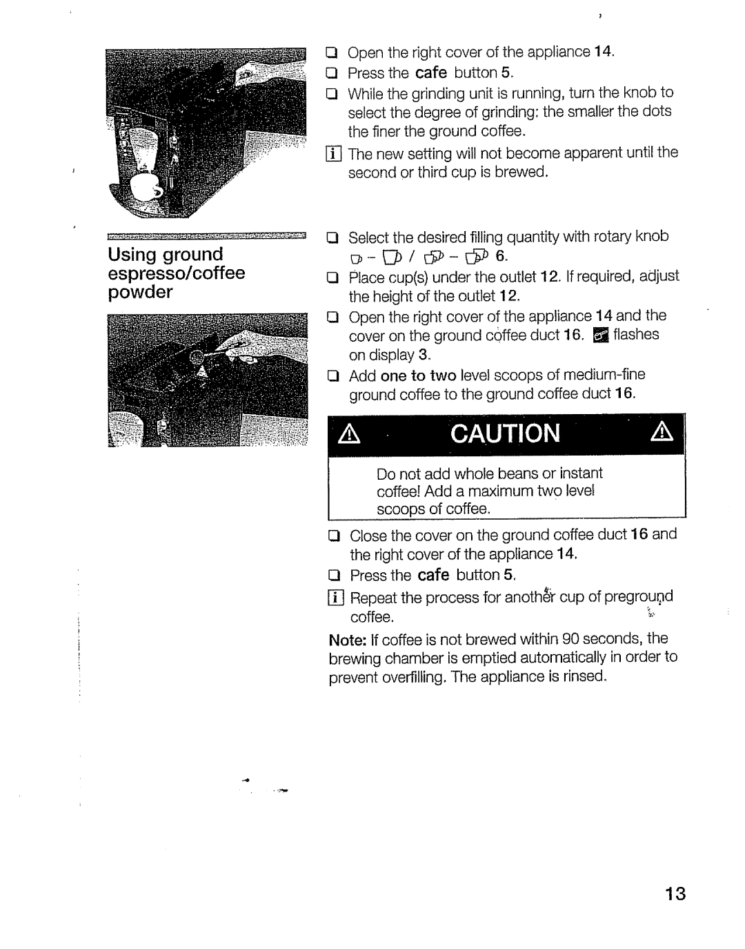 Bosch Appliances TCA 6001 UC manual 