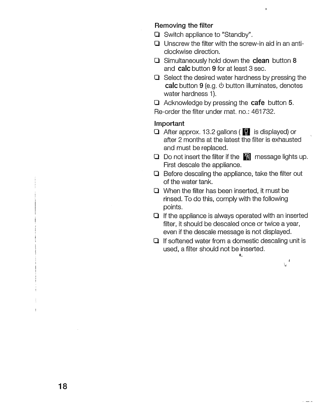 Bosch Appliances TCA 6001 UC manual 