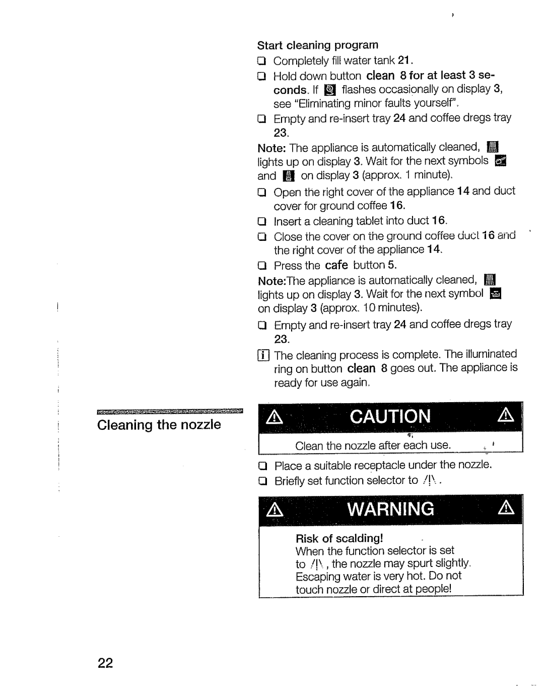 Bosch Appliances TCA 6001 UC manual 