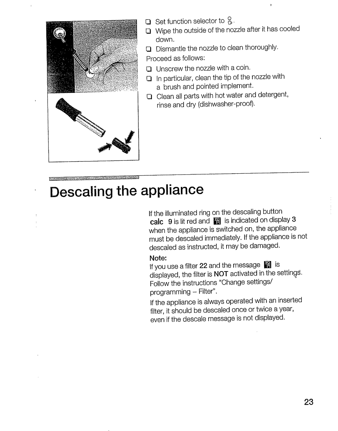 Bosch Appliances TCA 6001 UC manual 