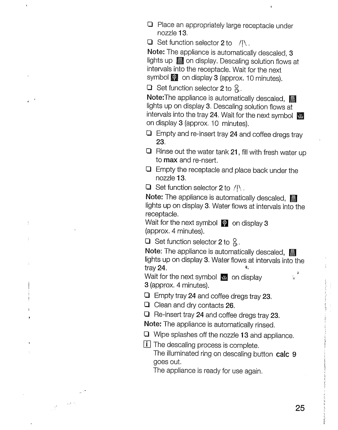 Bosch Appliances TCA 6001 UC manual 