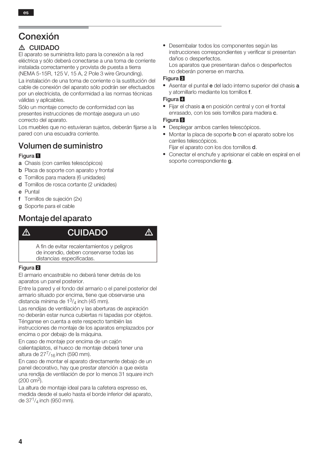 Bosch Appliances TKN68E75UC manual Voumn suministro, Cudad 