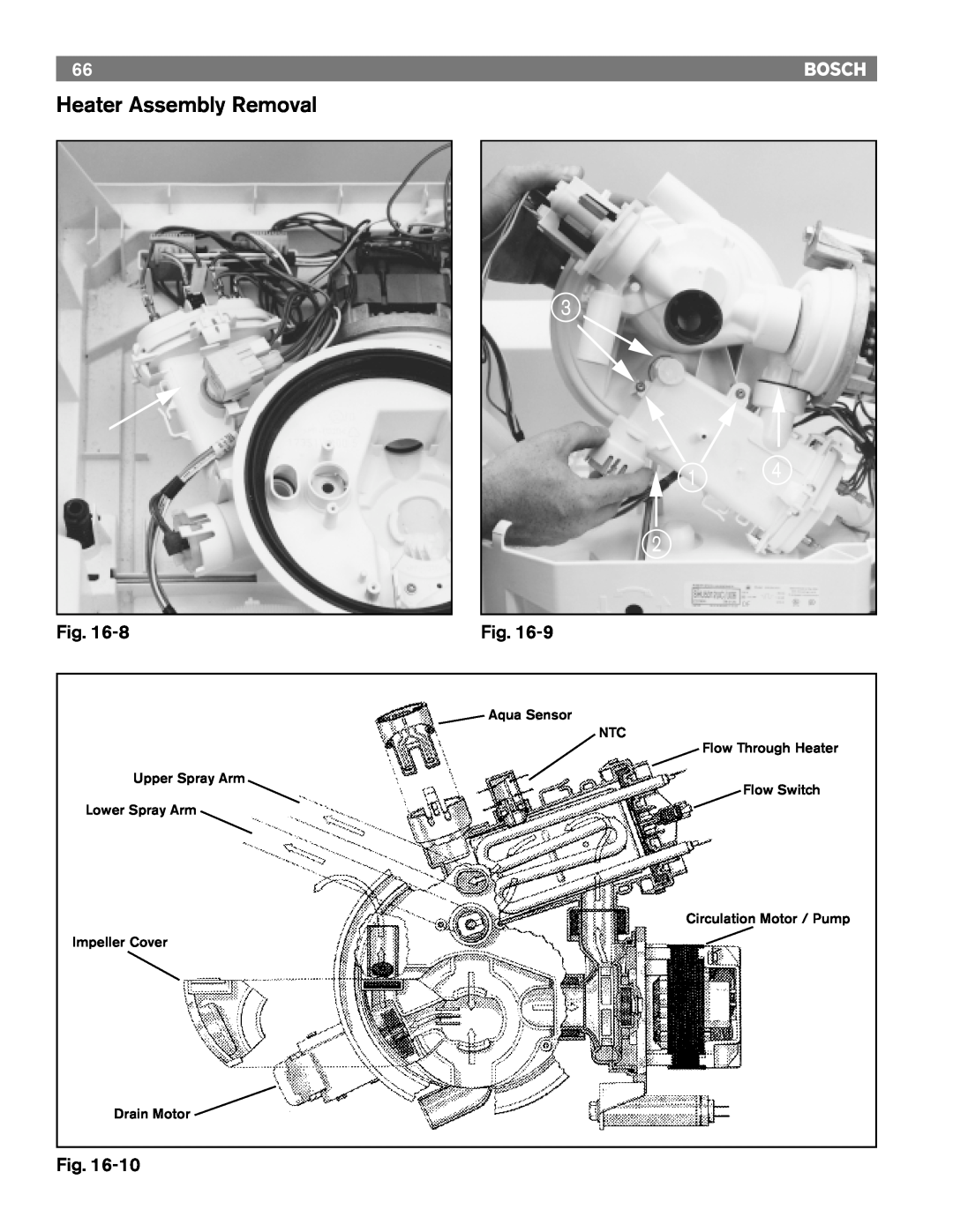 Bosch Appliances 6805, TRUE, 6806, 4306, 4302, 6802 manual 3 1, Heater Assembly Removal 