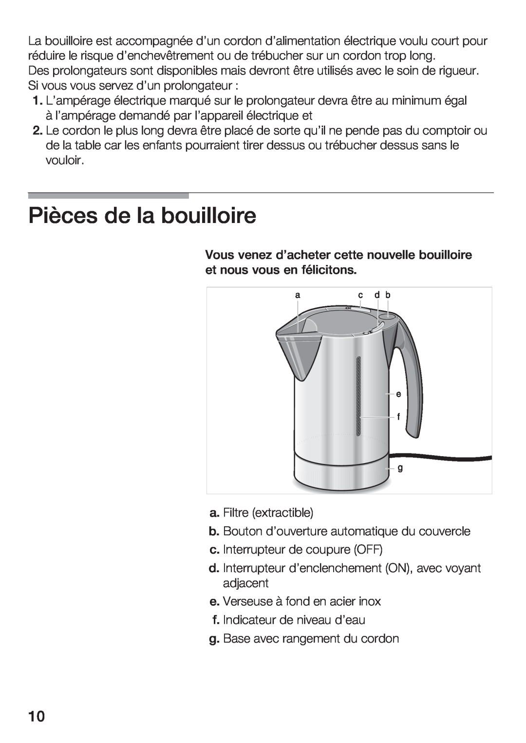 Bosch Appliances TWK 911 UC Pièces de la bouilloire, accagée d$ c!d daie#a#i éec#!i $e, $$ c$!#, deche%ê#!ee#, # diibe 