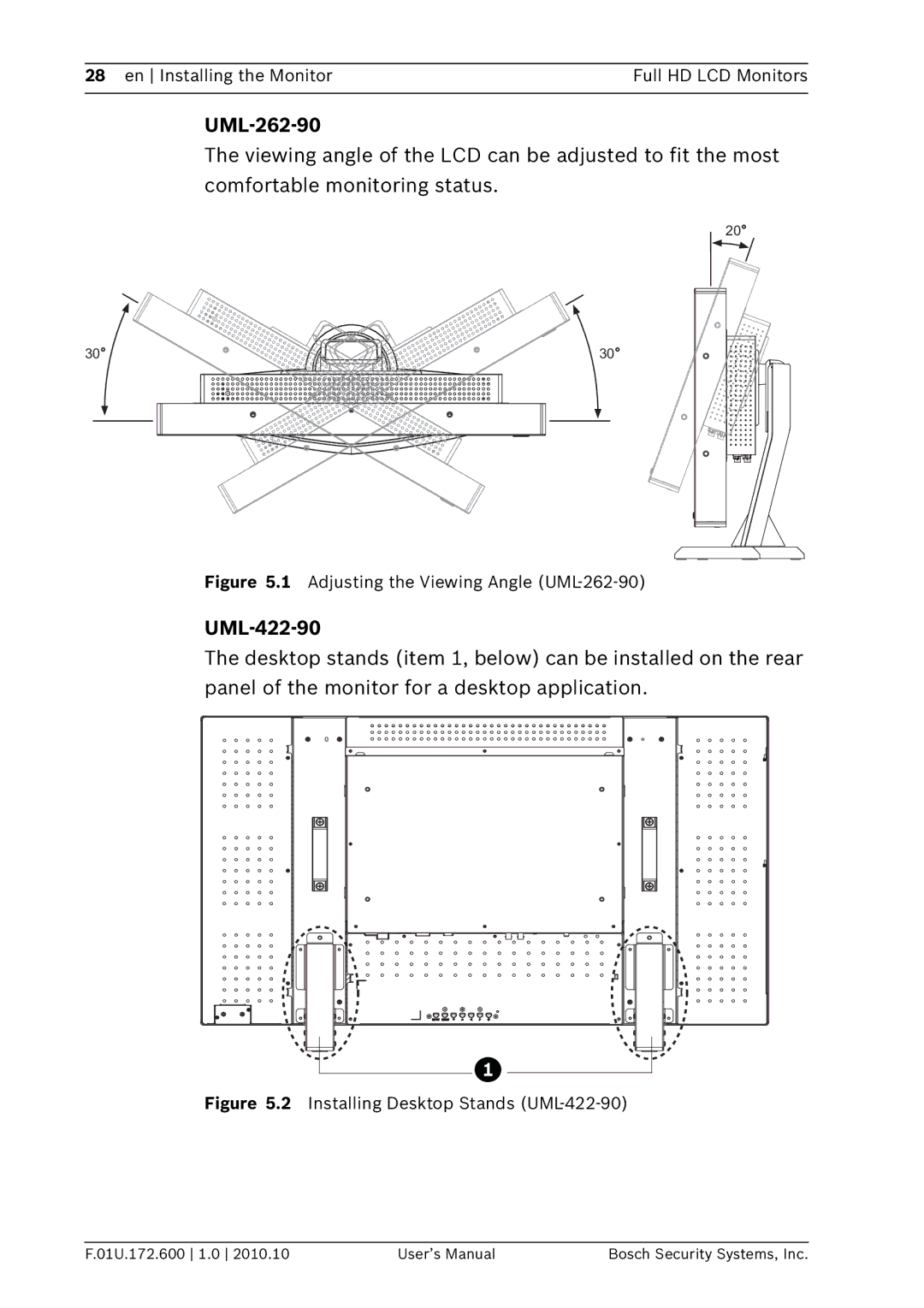 Bosch Appliances UML-422-90 user manual UML-262-90 