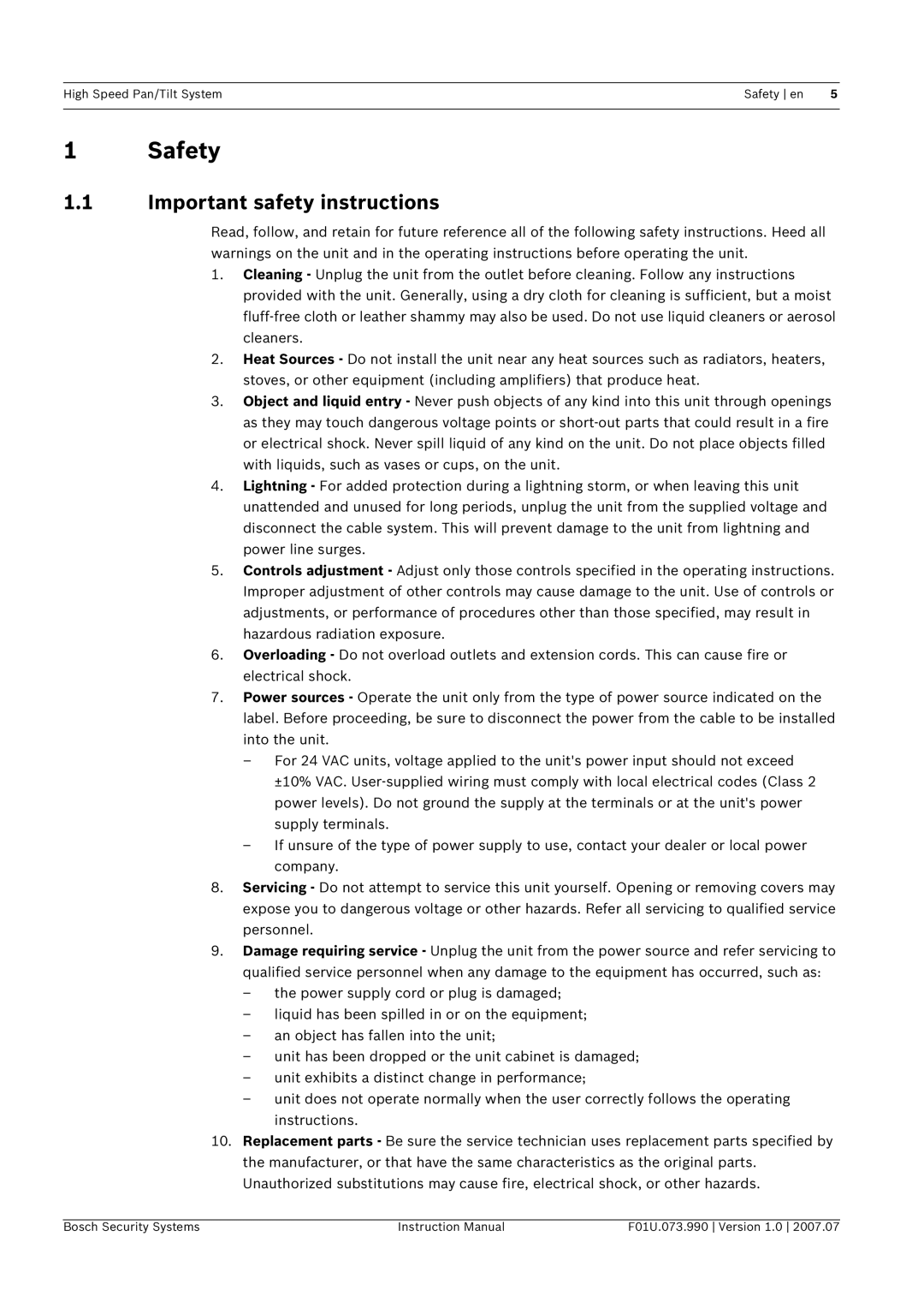 Bosch Appliances UPH-3D, UPH-2D, UPH-Z instruction manual Safety, Important safety instructions 