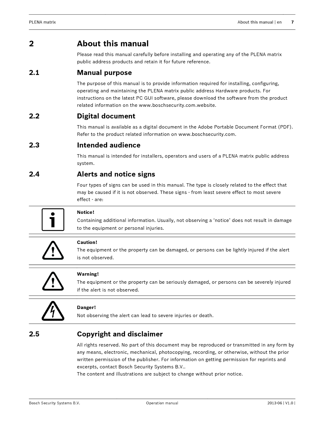 Bosch Appliances V1.0 operation manual About this manual 