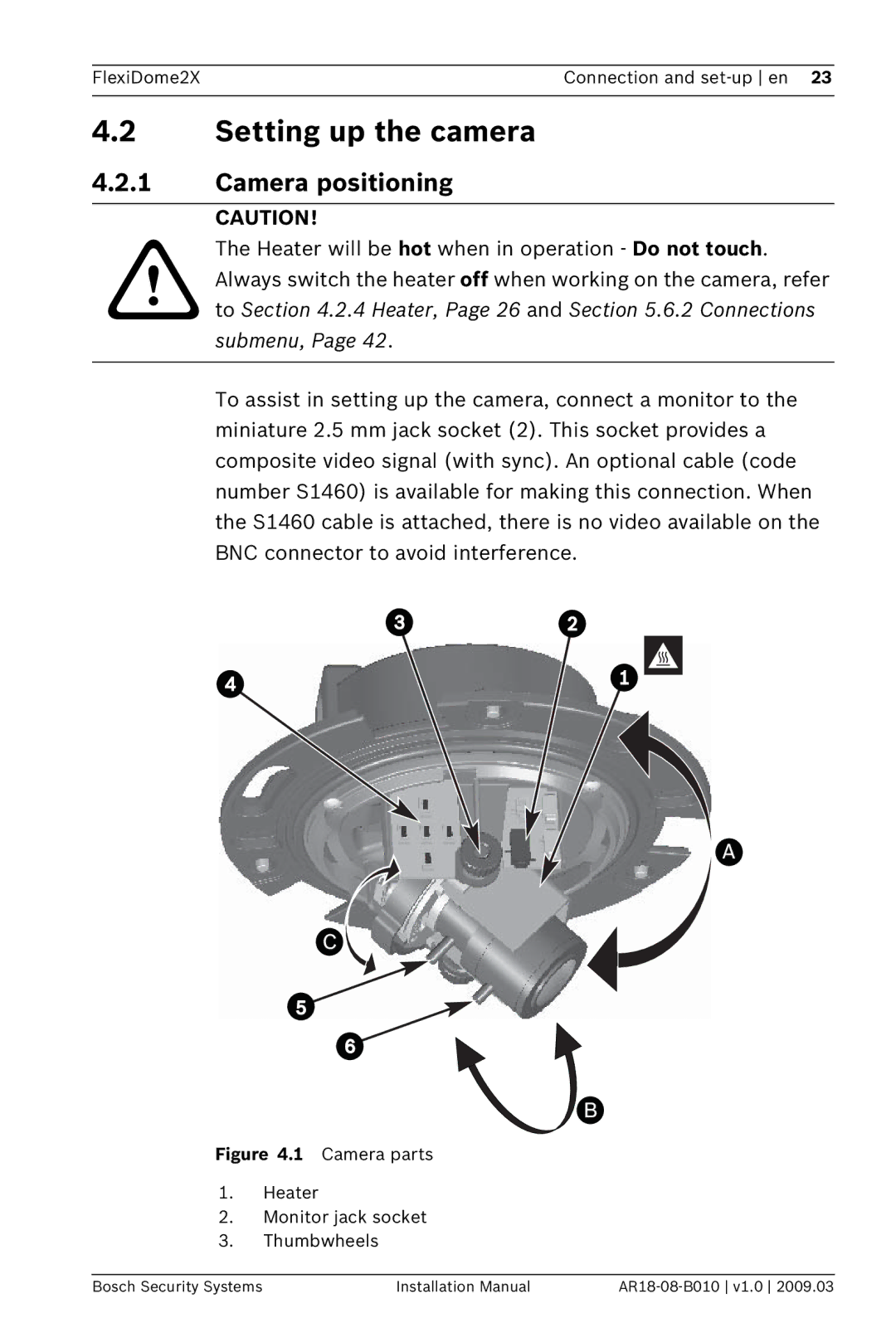 Bosch Appliances VDN-0498 installation manual Setting up the camera, Camera positioning 