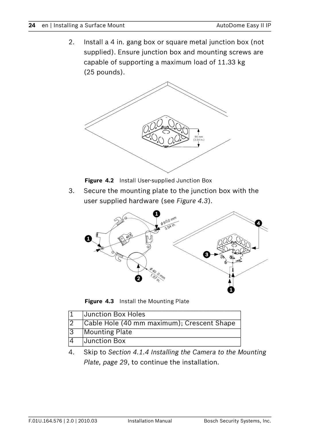 Bosch Appliances VEZ installation manual Install User-supplied Junction Box 