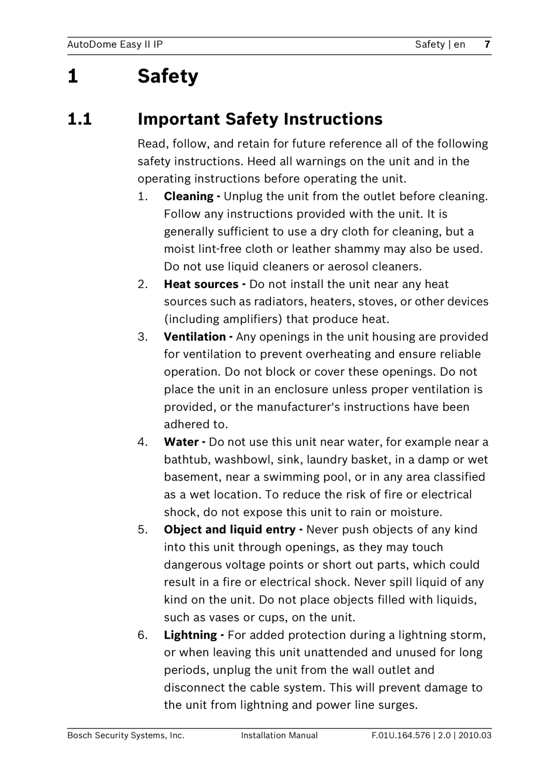 Bosch Appliances VEZ installation manual Important Safety Instructions 